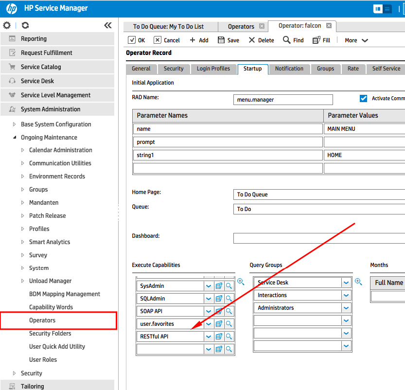 Configure Operator API Access