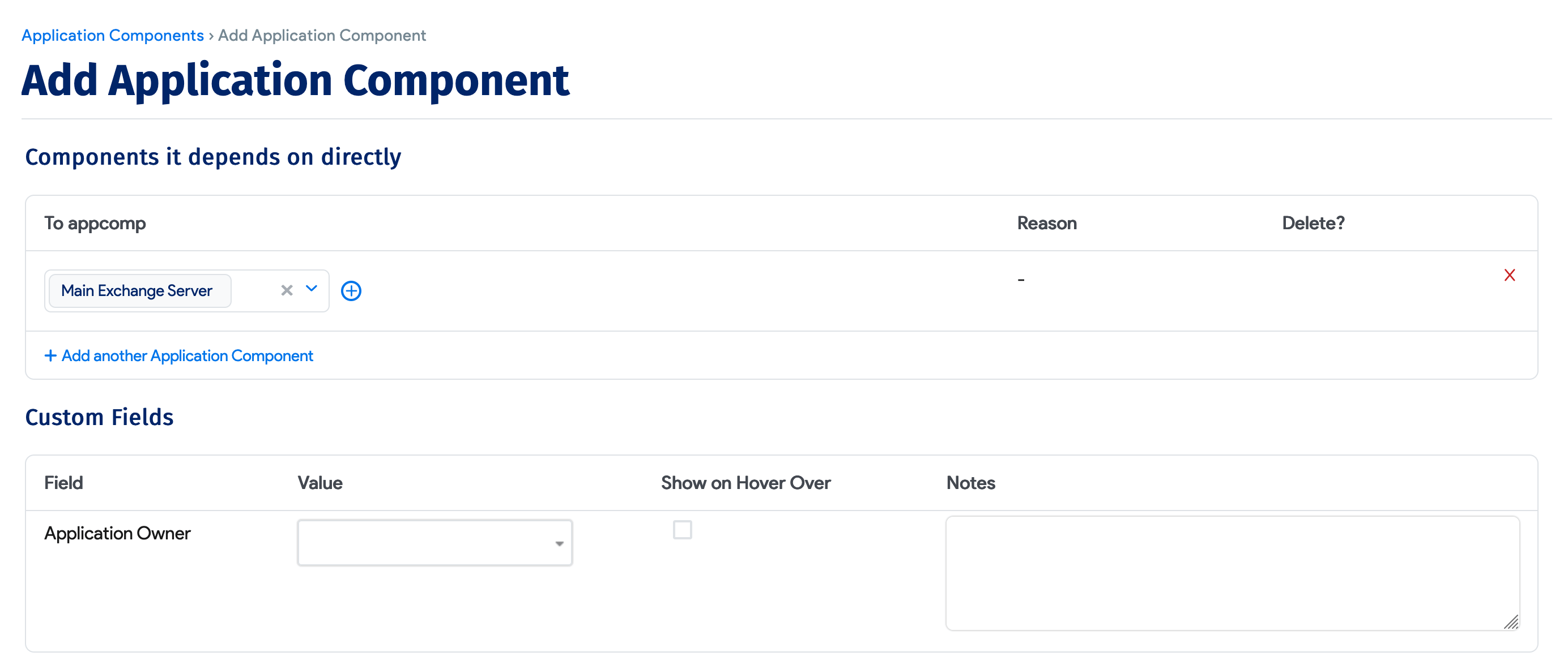 Adding an OWA component bottom screen