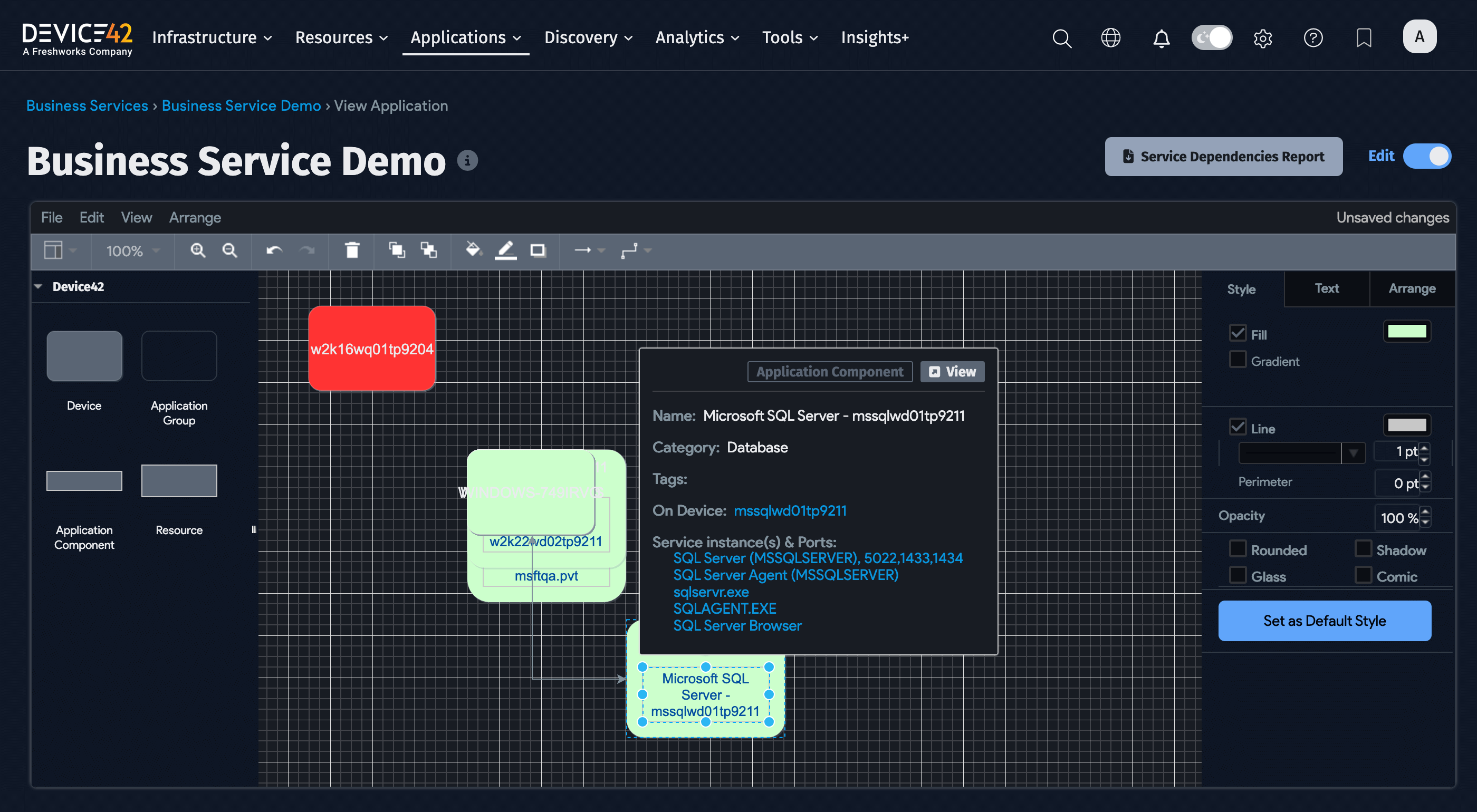 Business Service map