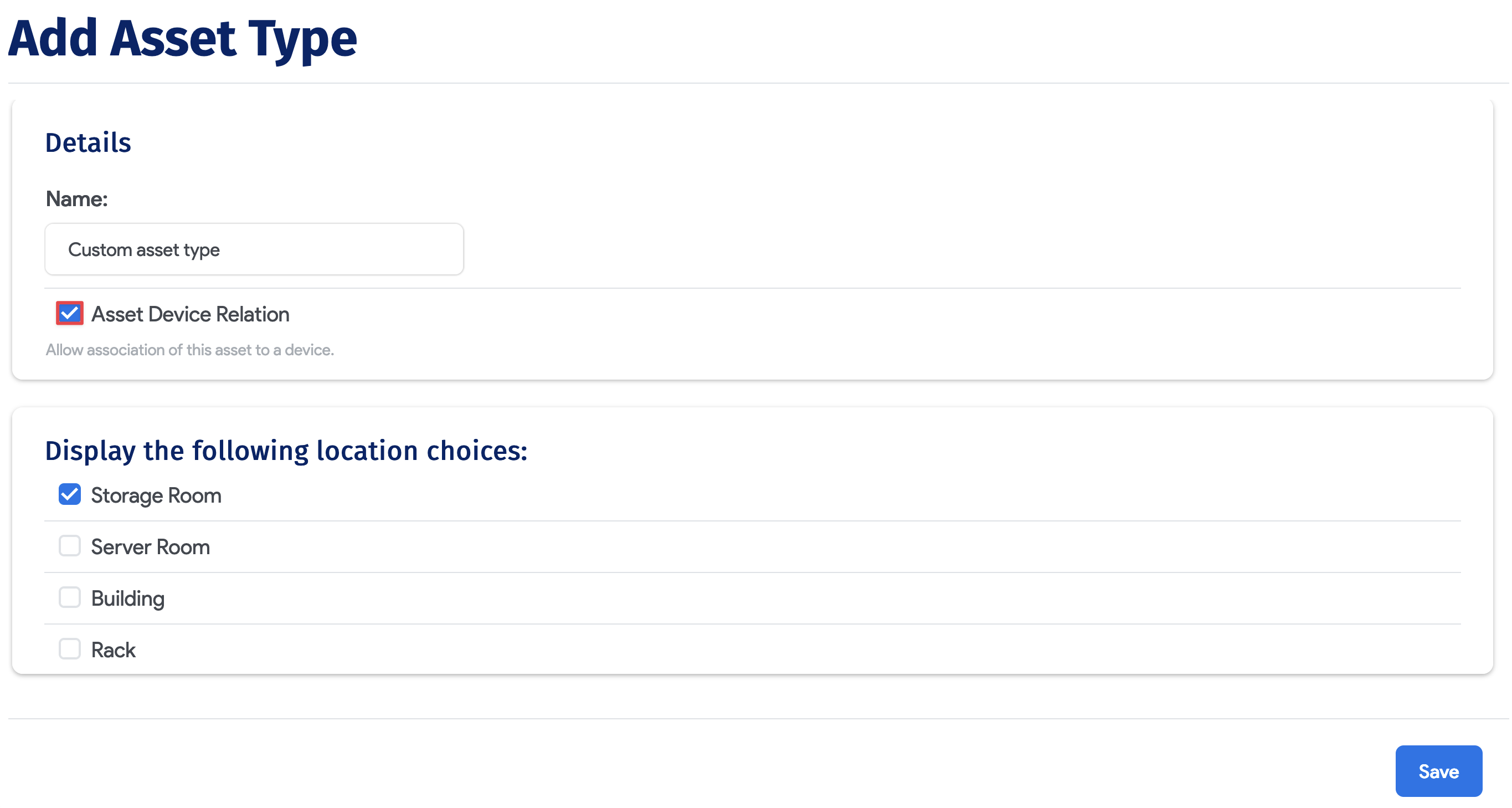 Create a custom asset type