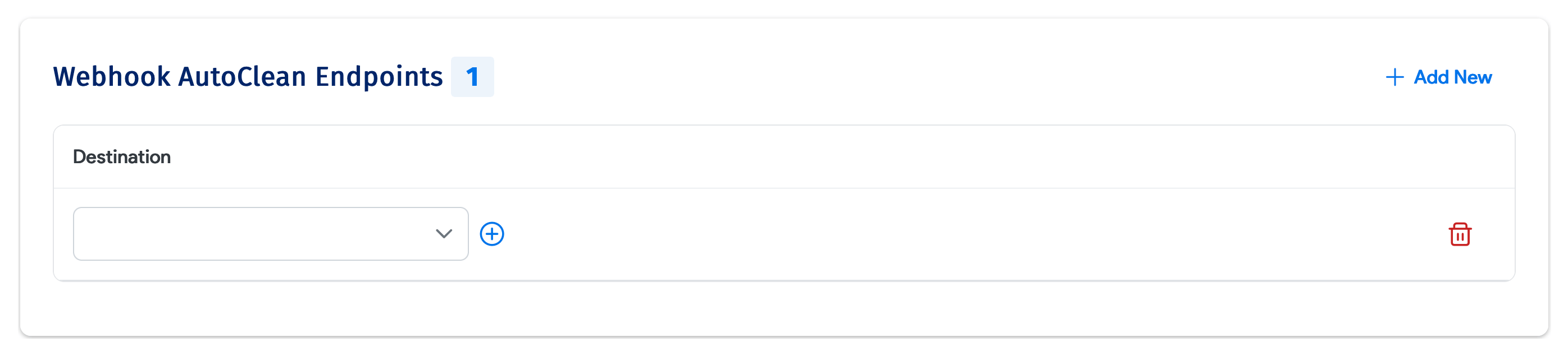 Webhook Auto Clean Endpoints box