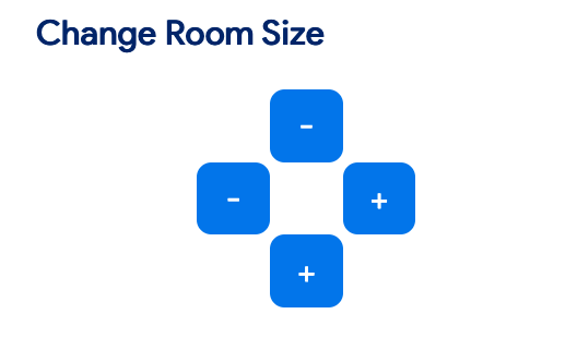 Change room size controls