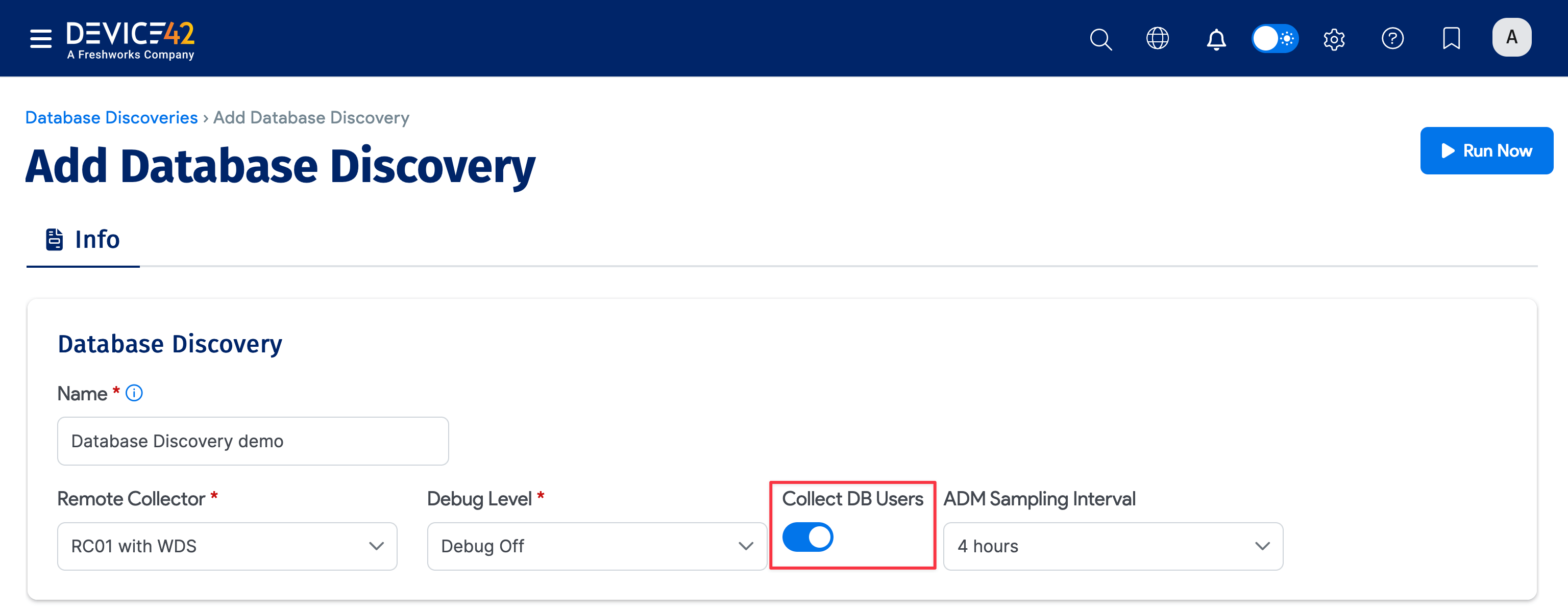Collect DB Users option