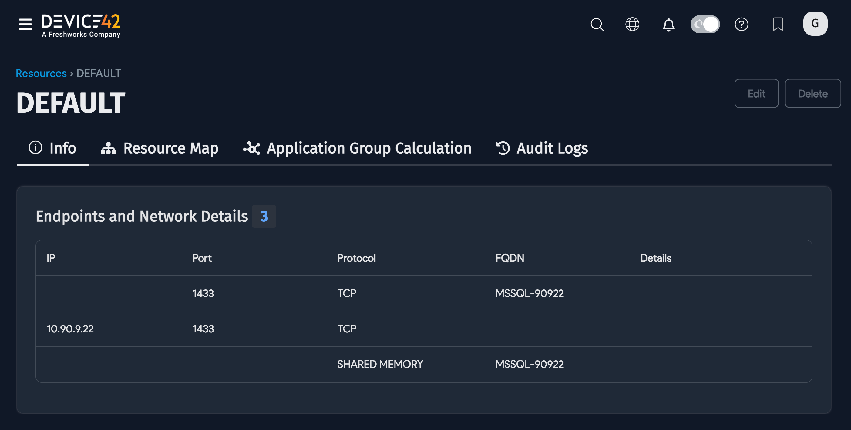 Endpoints and Network Details