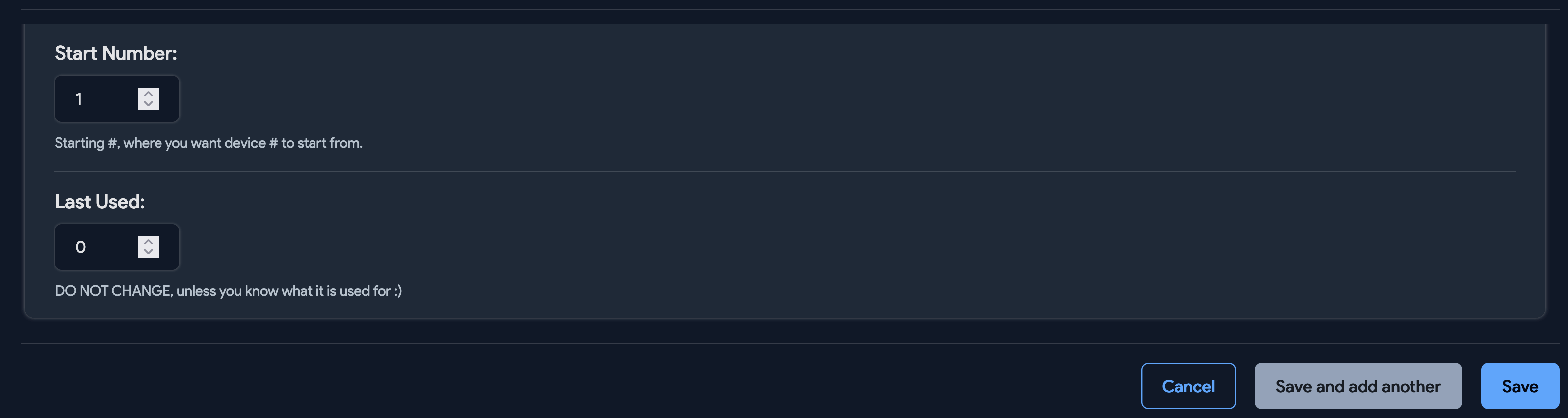 Device name profile example