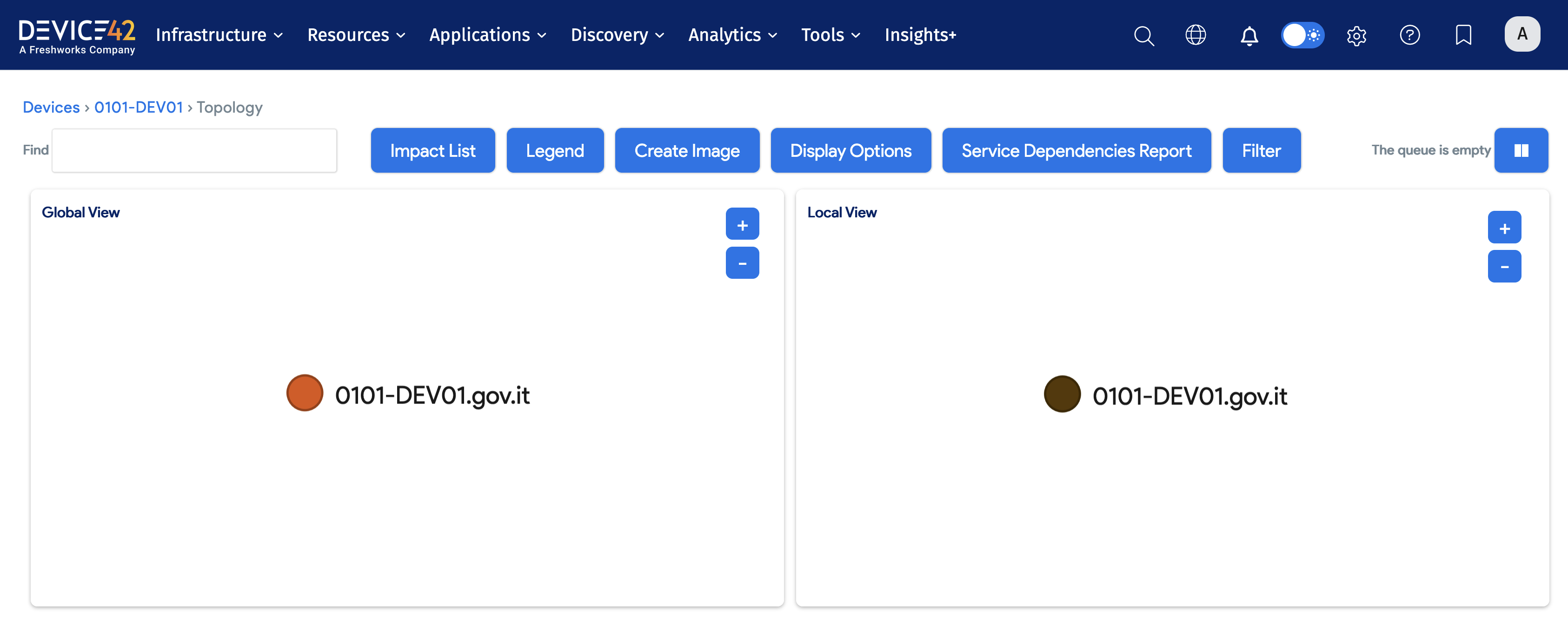 Topology with device alias