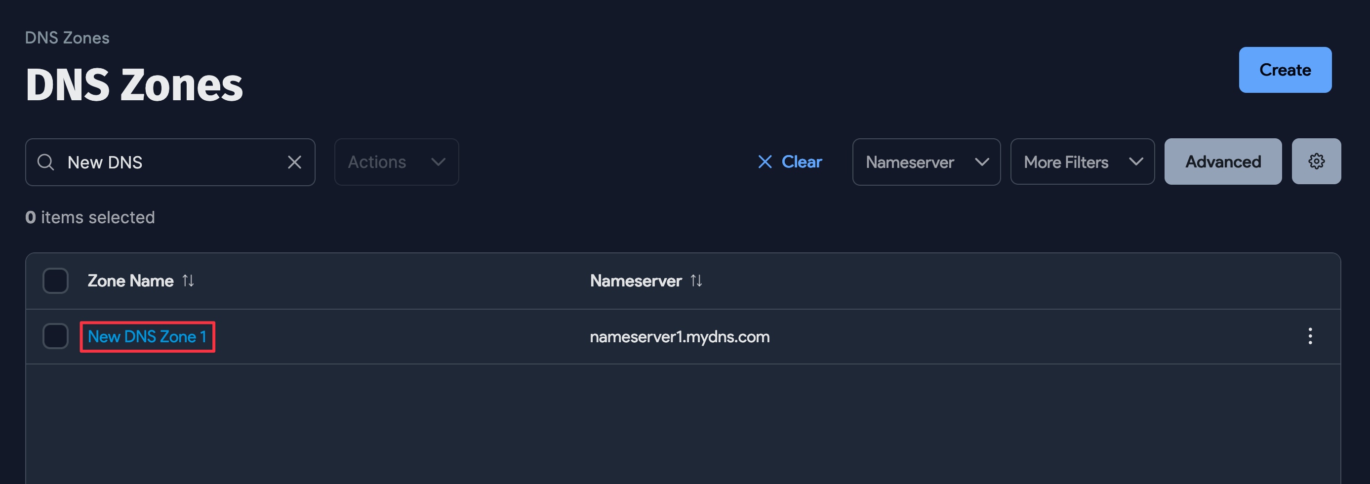 Edit DNS Zone Record
