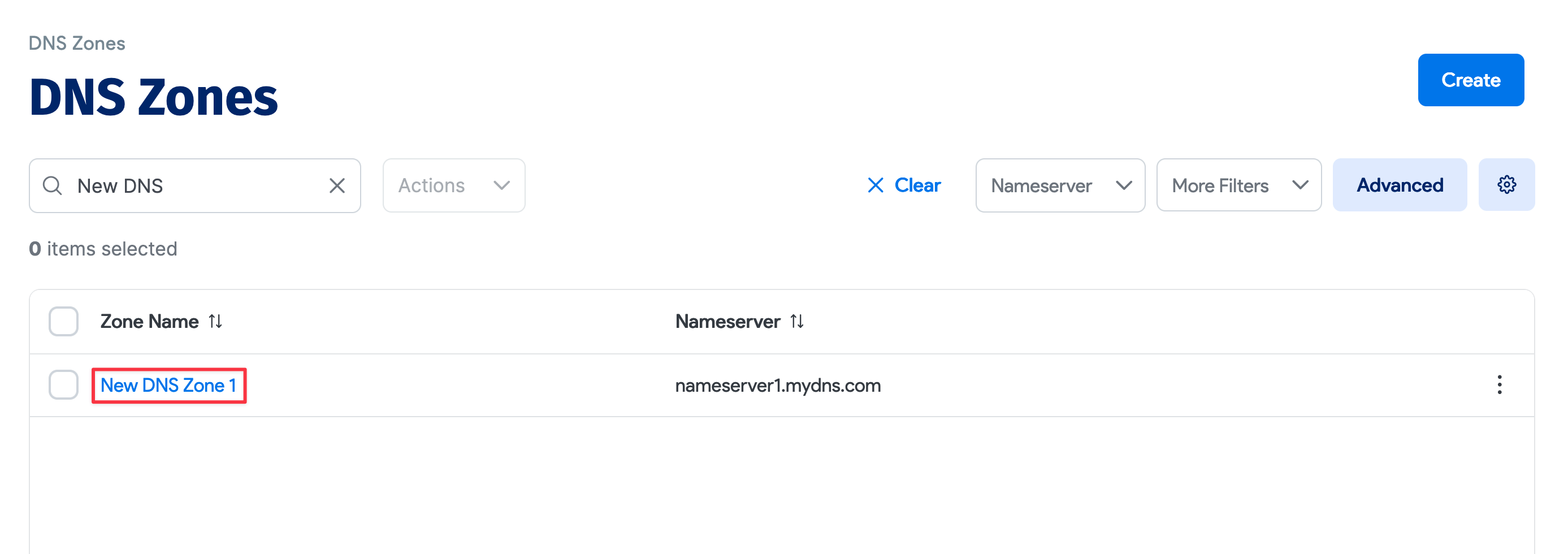 Edit DNS Zone Record