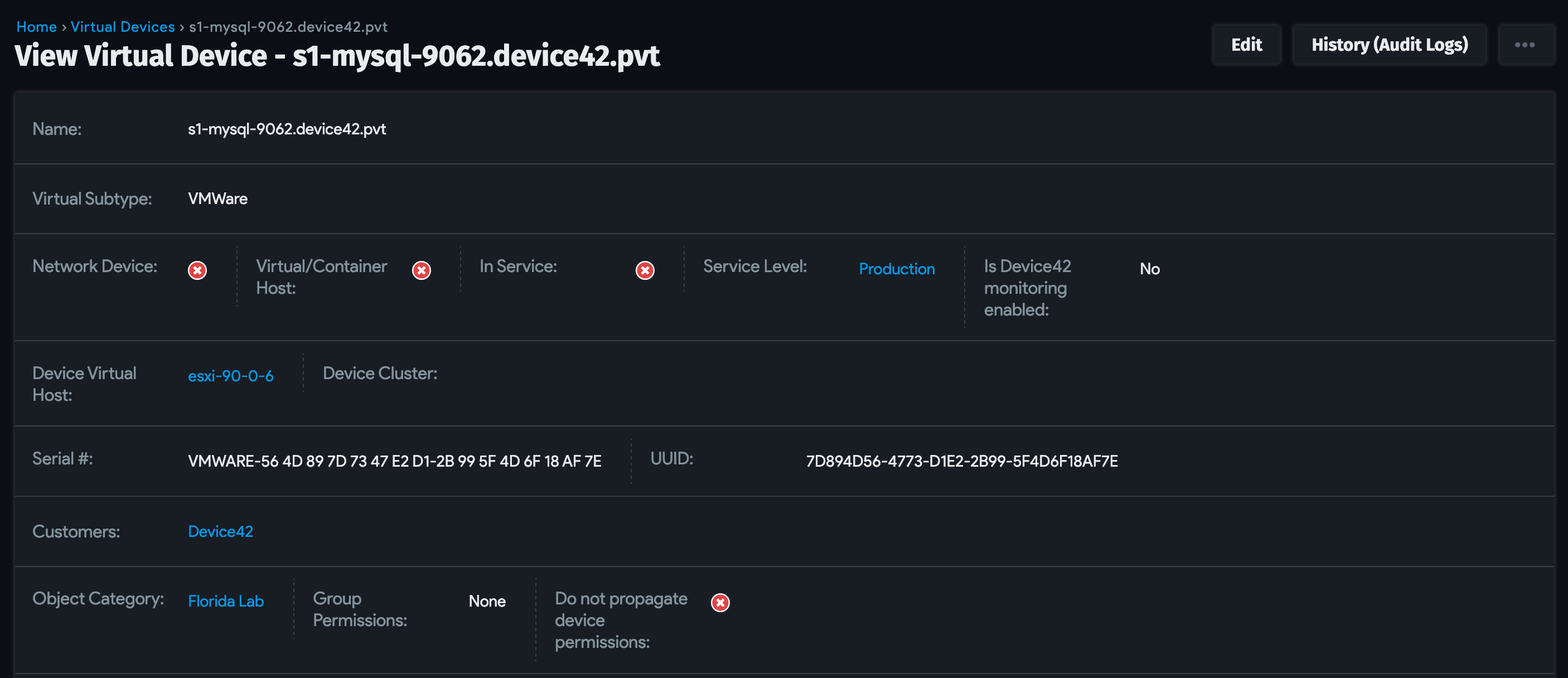 View Asset in Device42