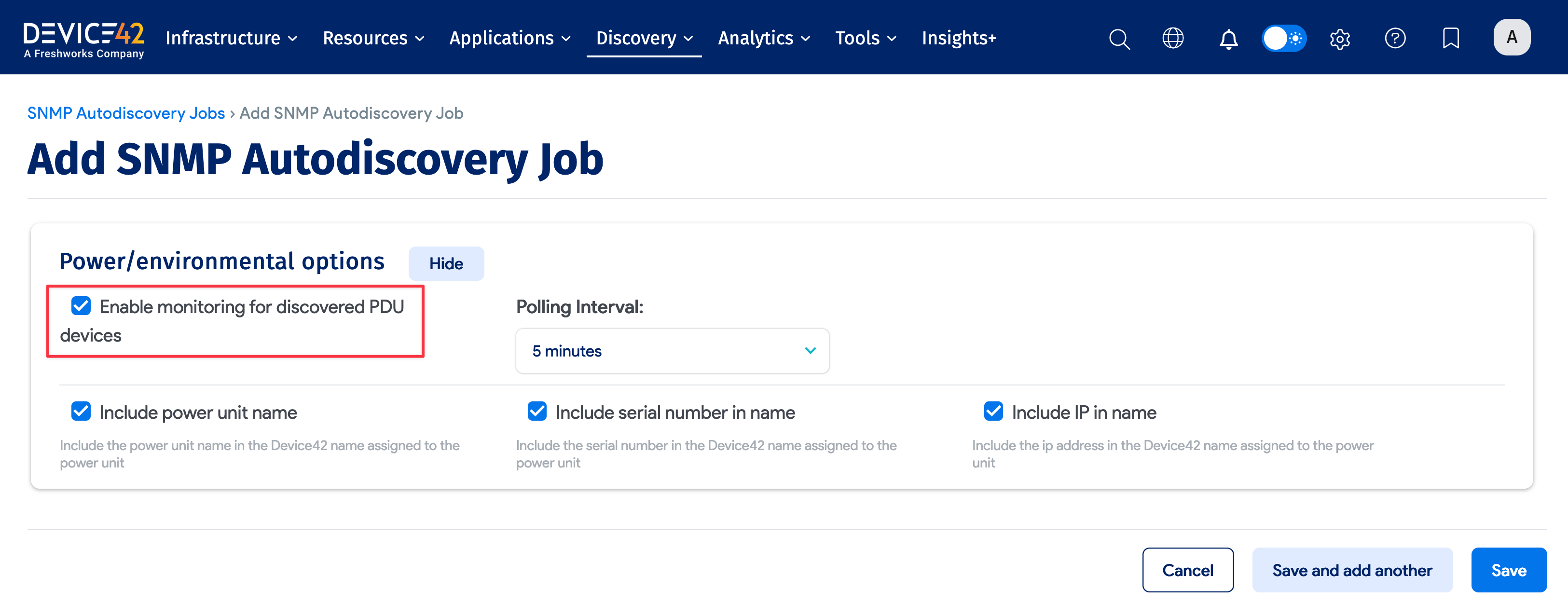 Power monitoring options