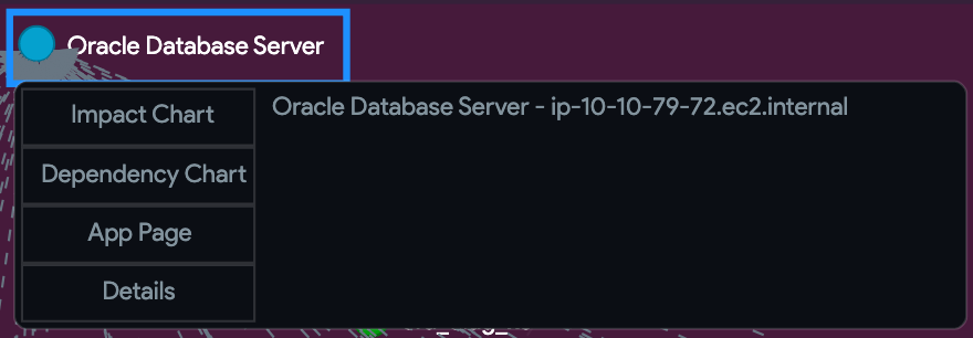 Application component context menu