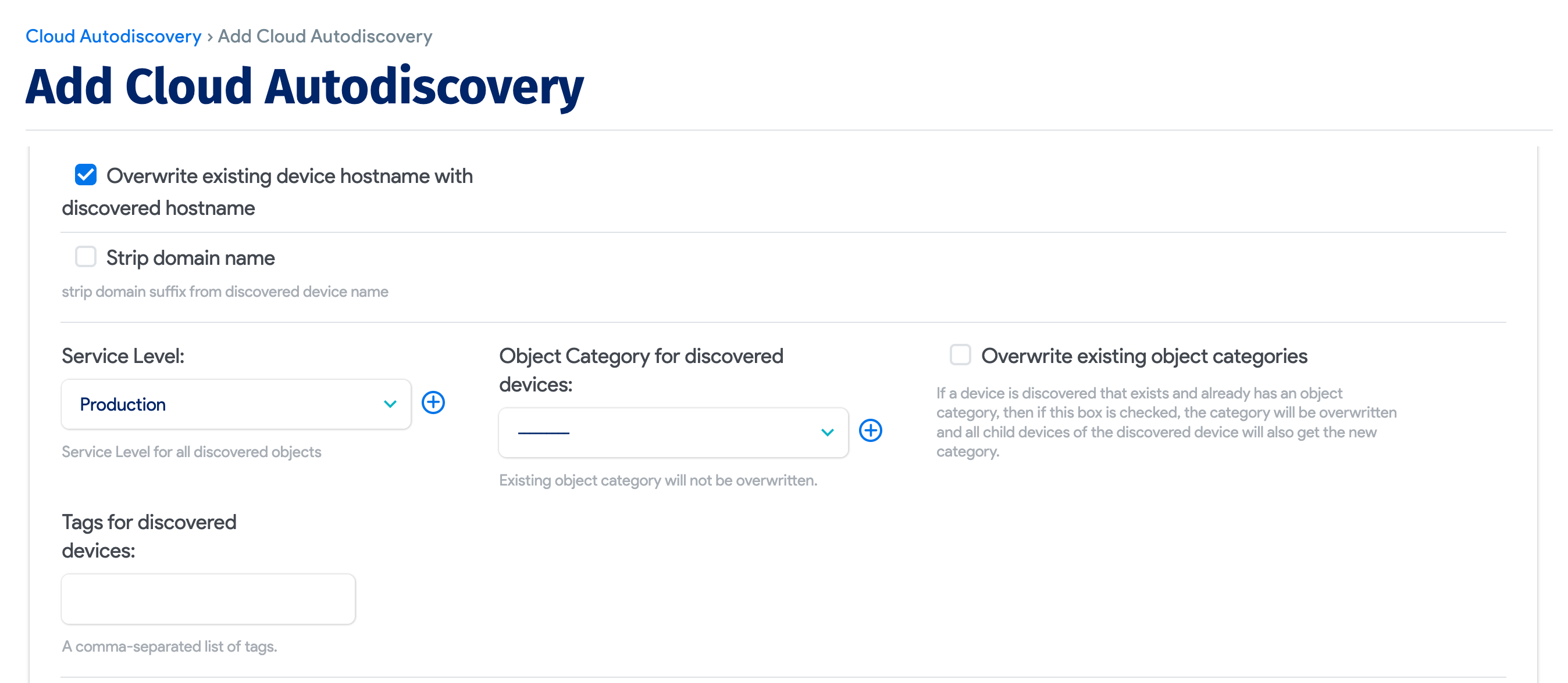 Add new Intune discovery job