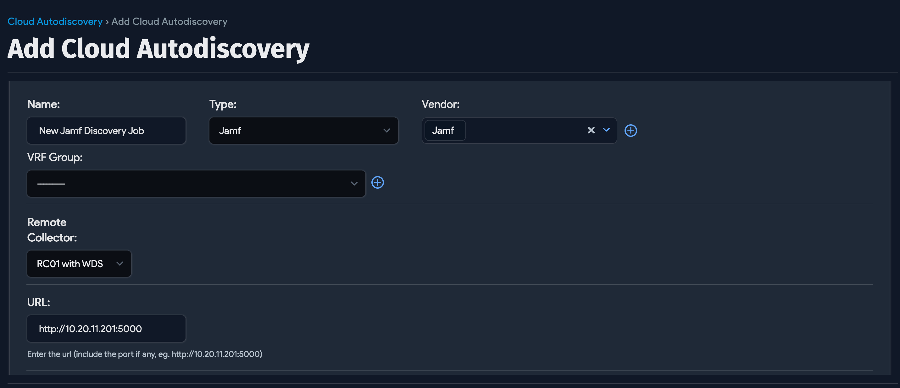 Jamf job basic settings