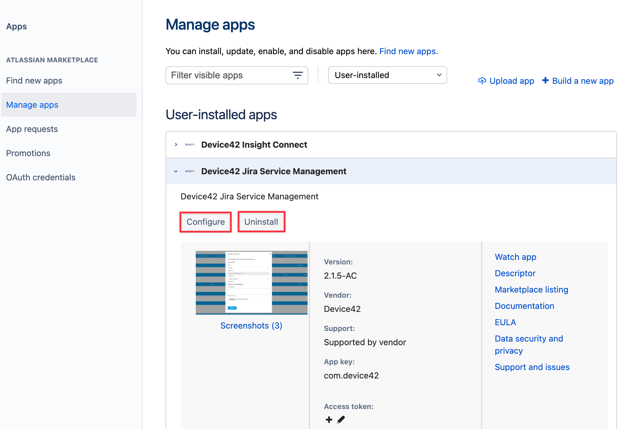 Uninstall D42 for JSM