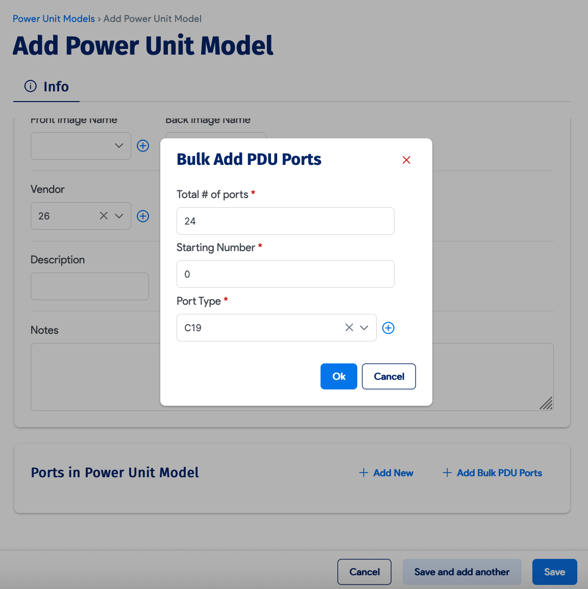 Add ports to PDU model