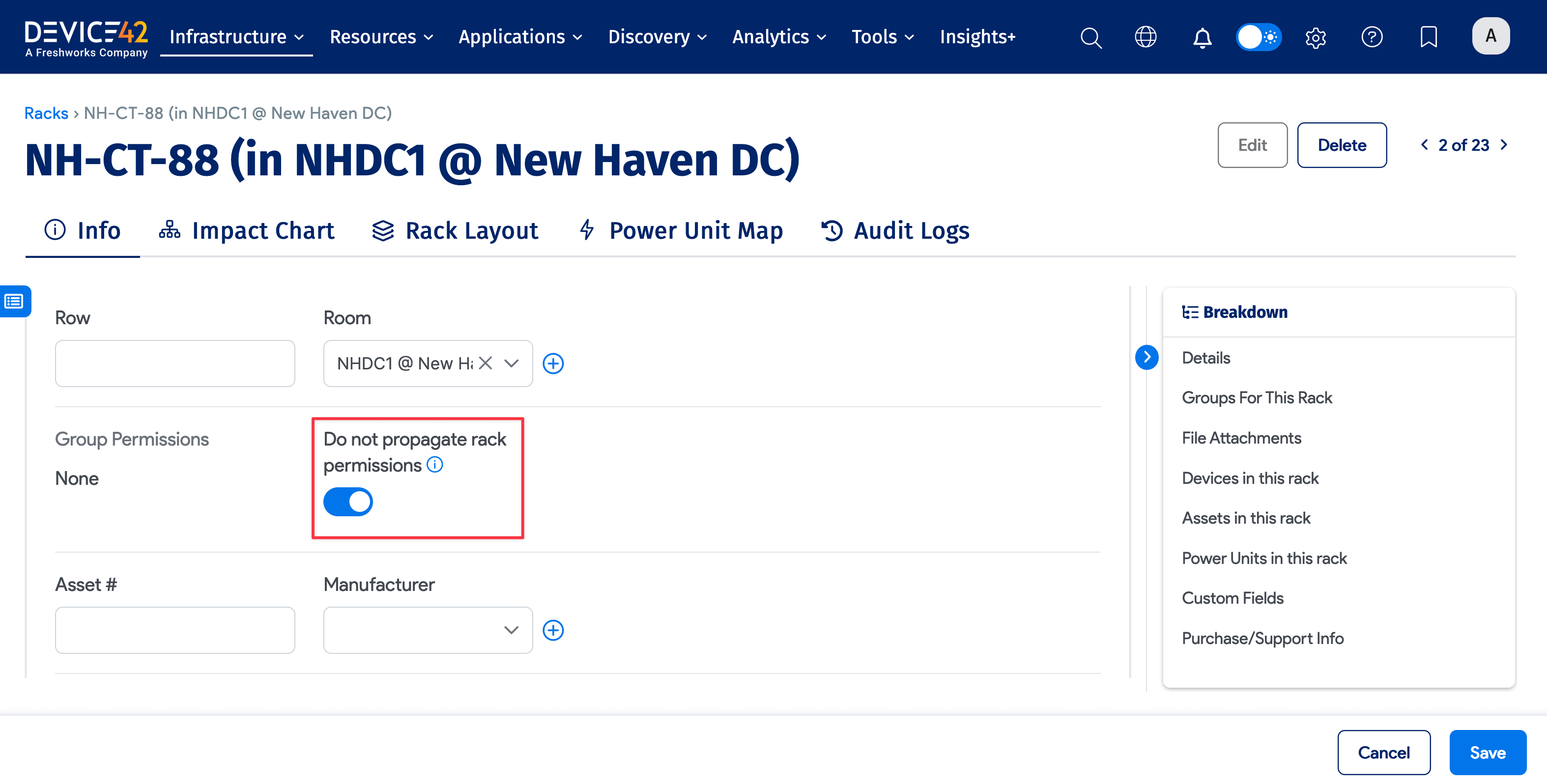 Edit object category