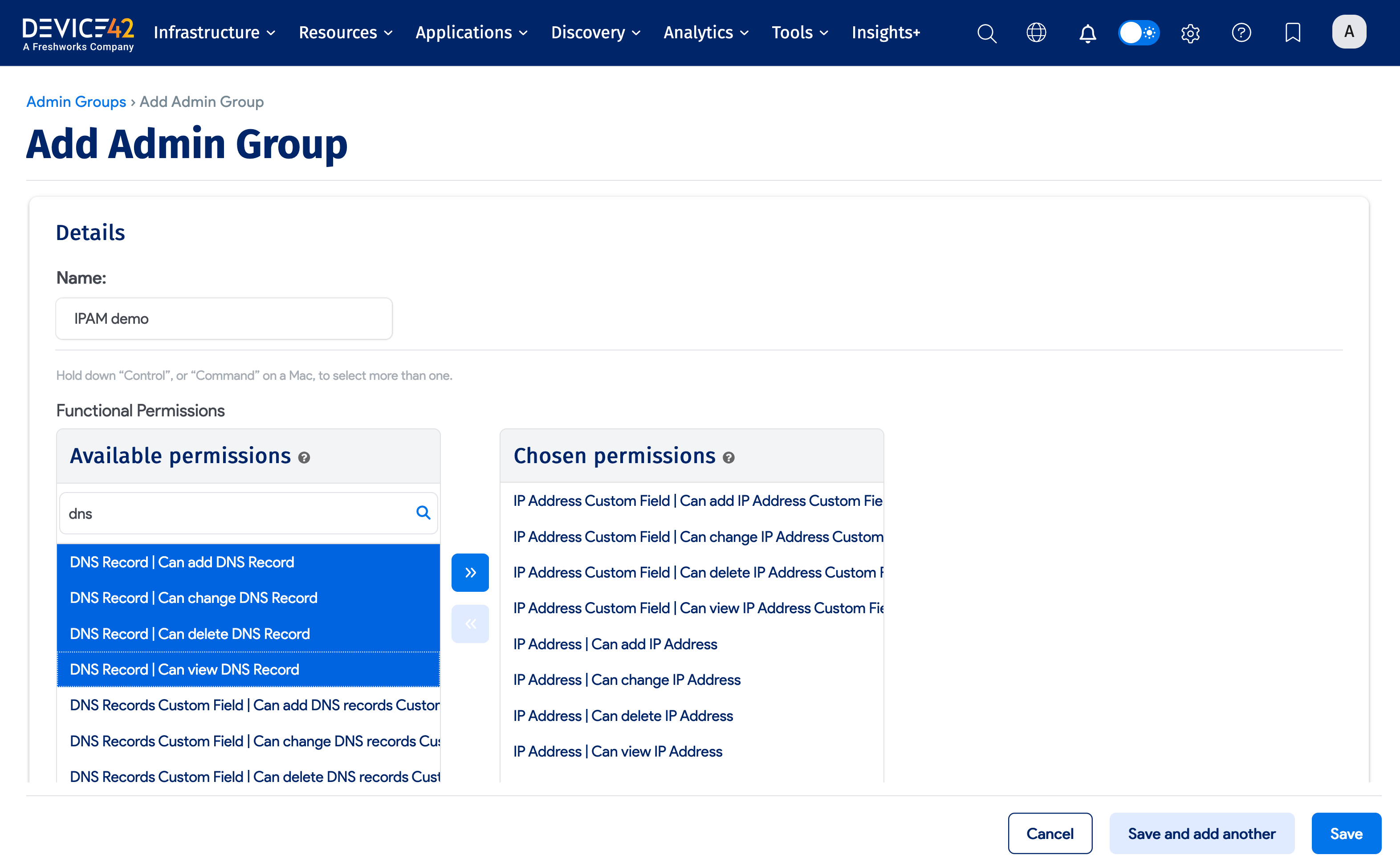 Add IP and DNS-related permissions