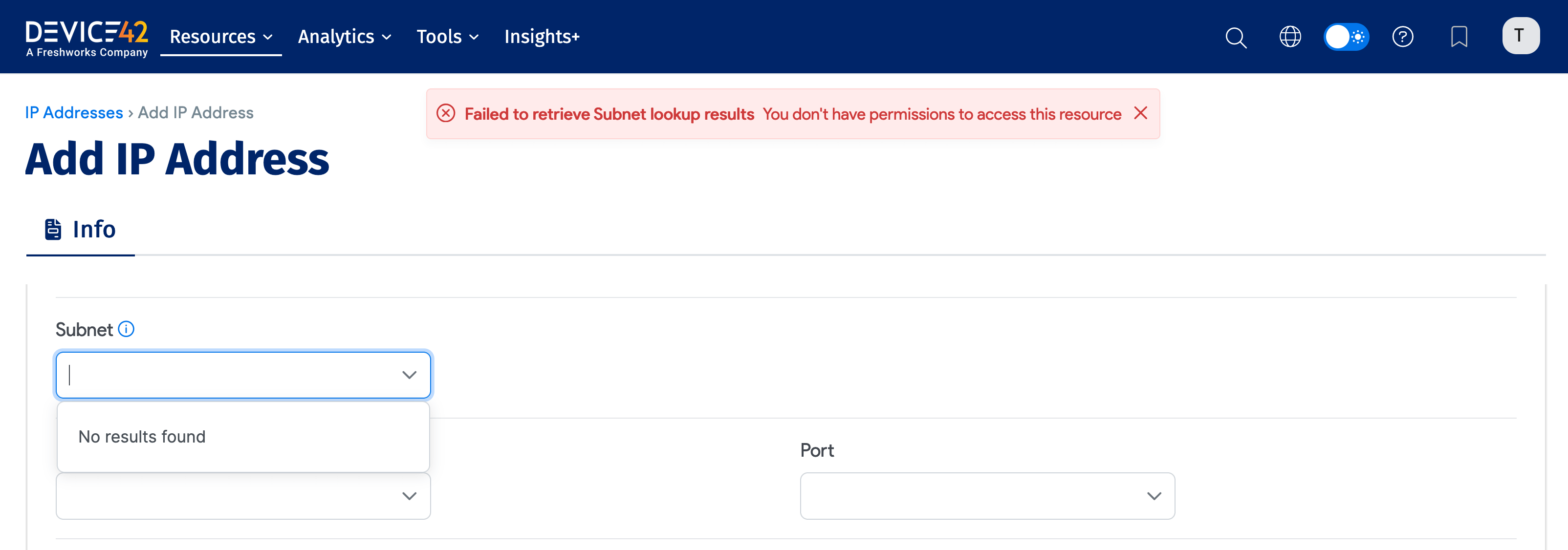 Not authorized notice