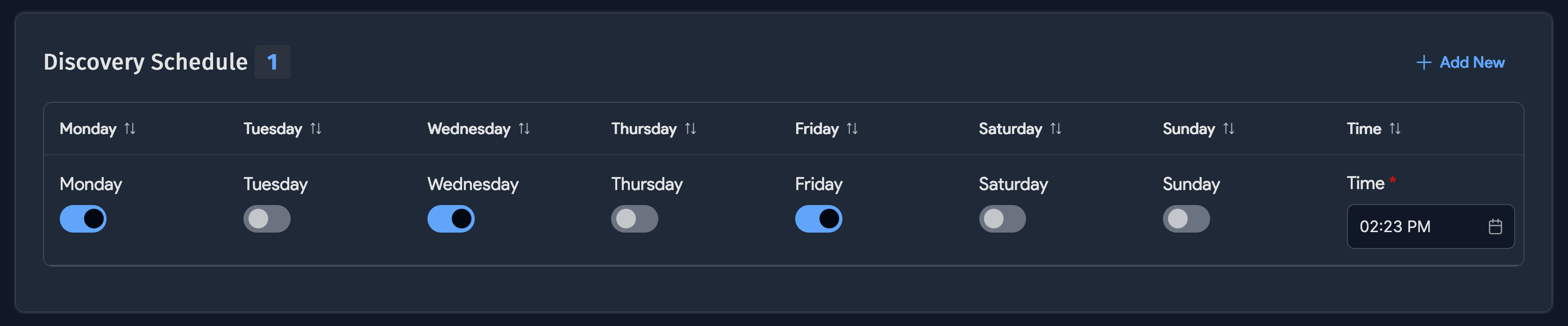 SaaS discovery job schedule