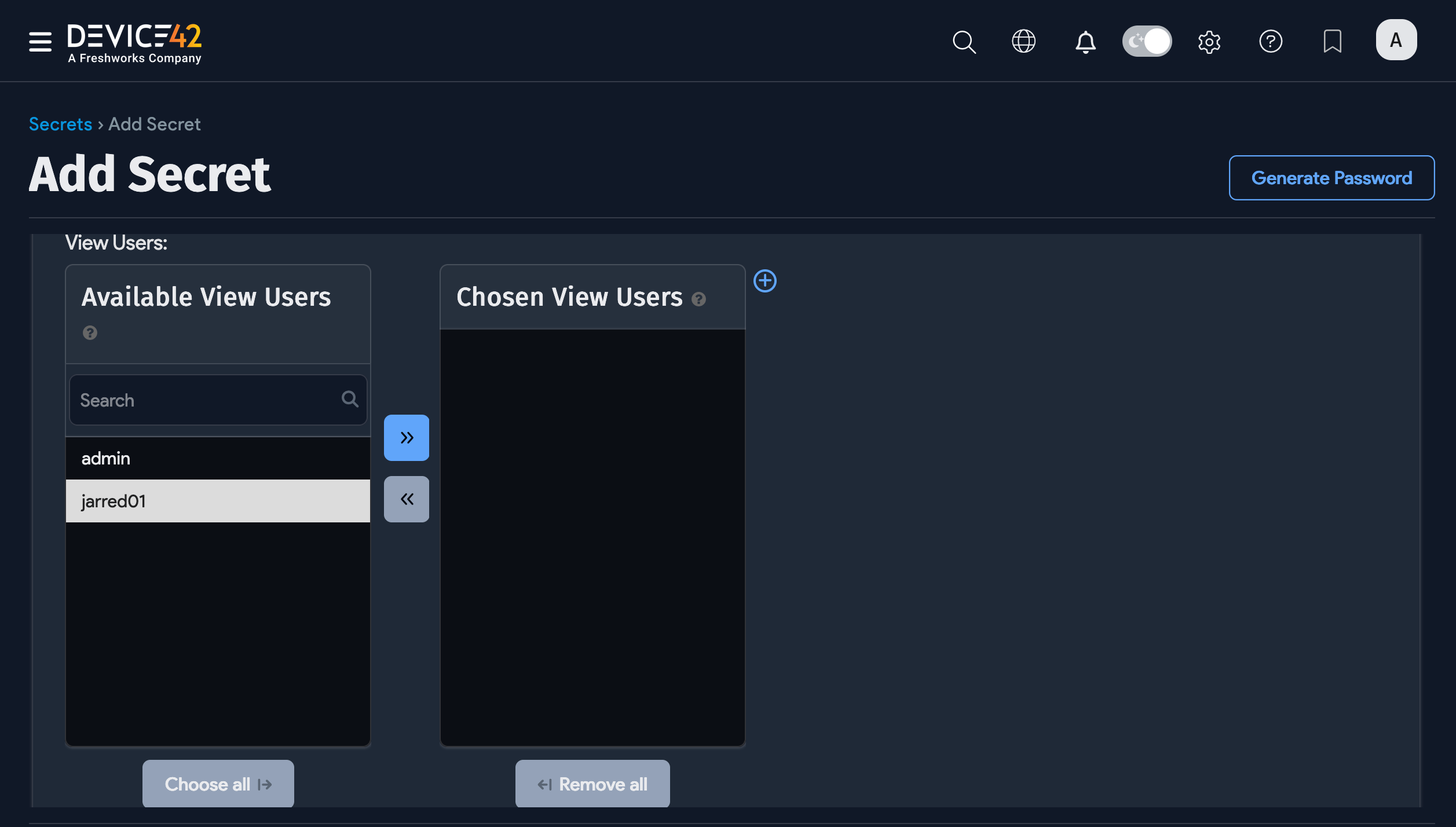 View User Permission