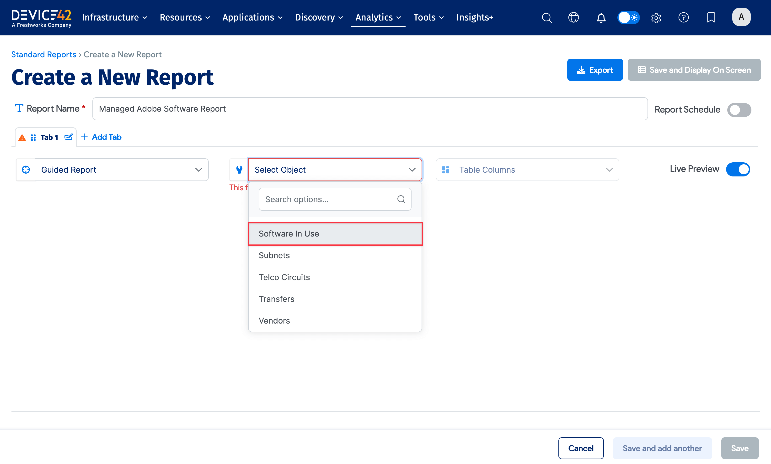Software In Use object