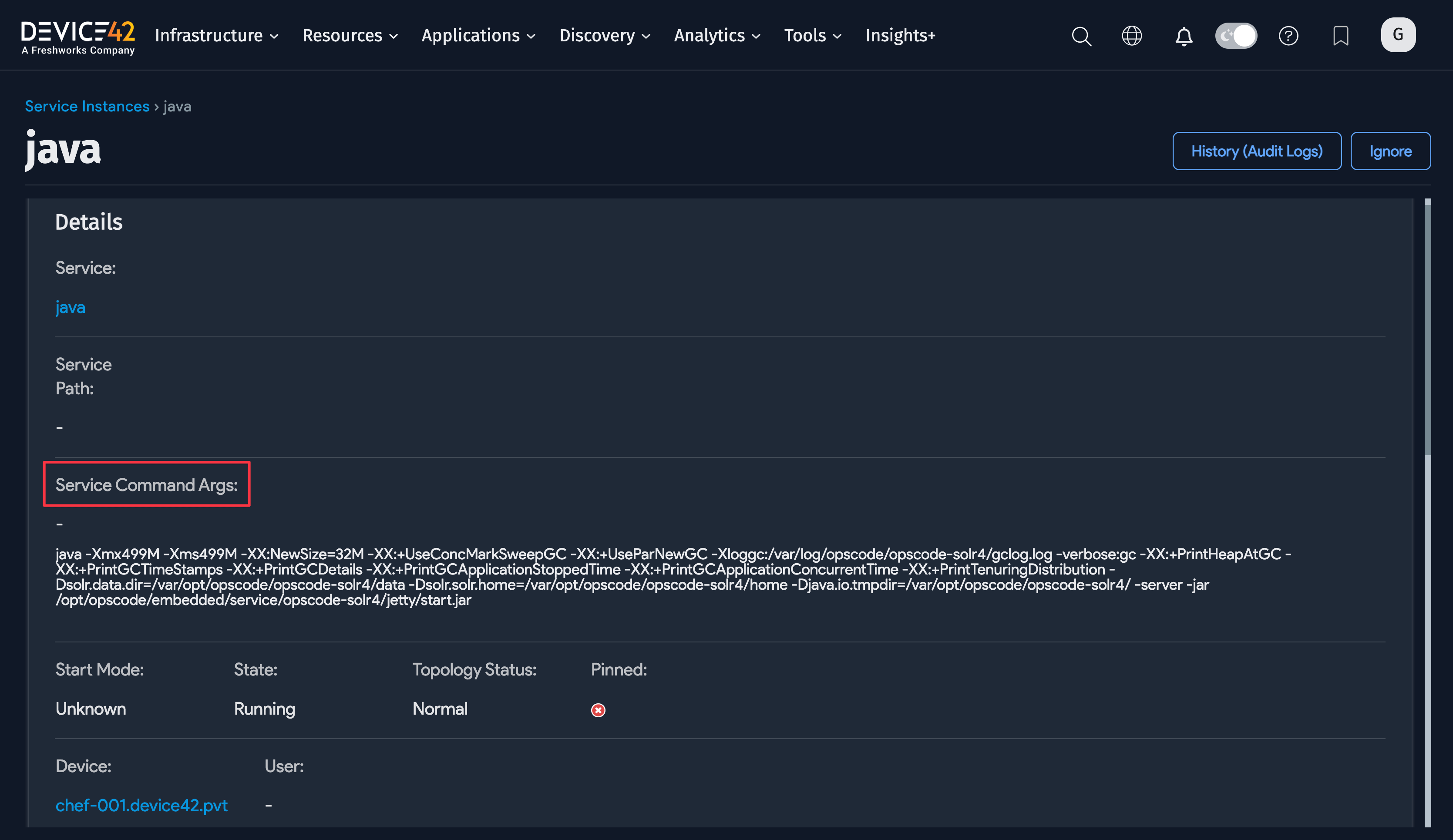 Service Instance Example