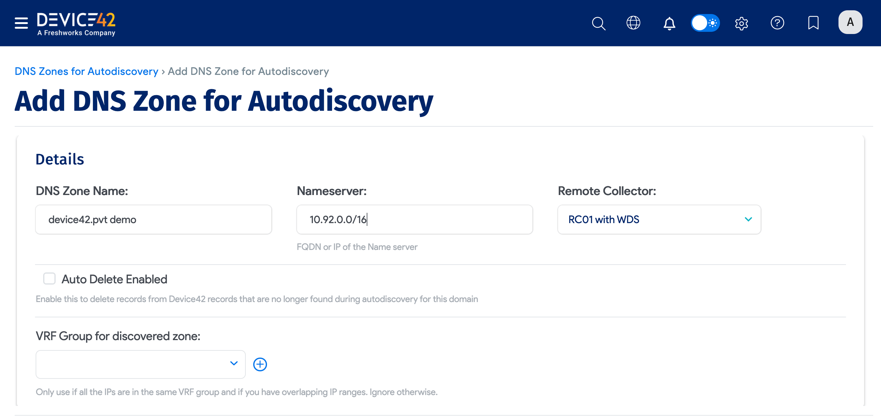 Add DNS zone discovery