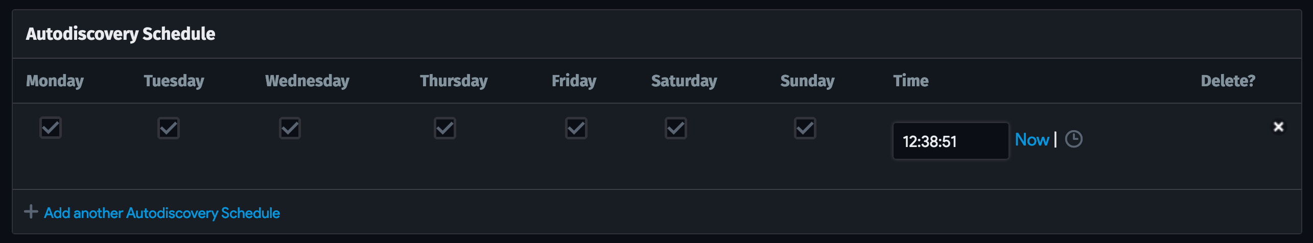 Schedule SNMP discovery job