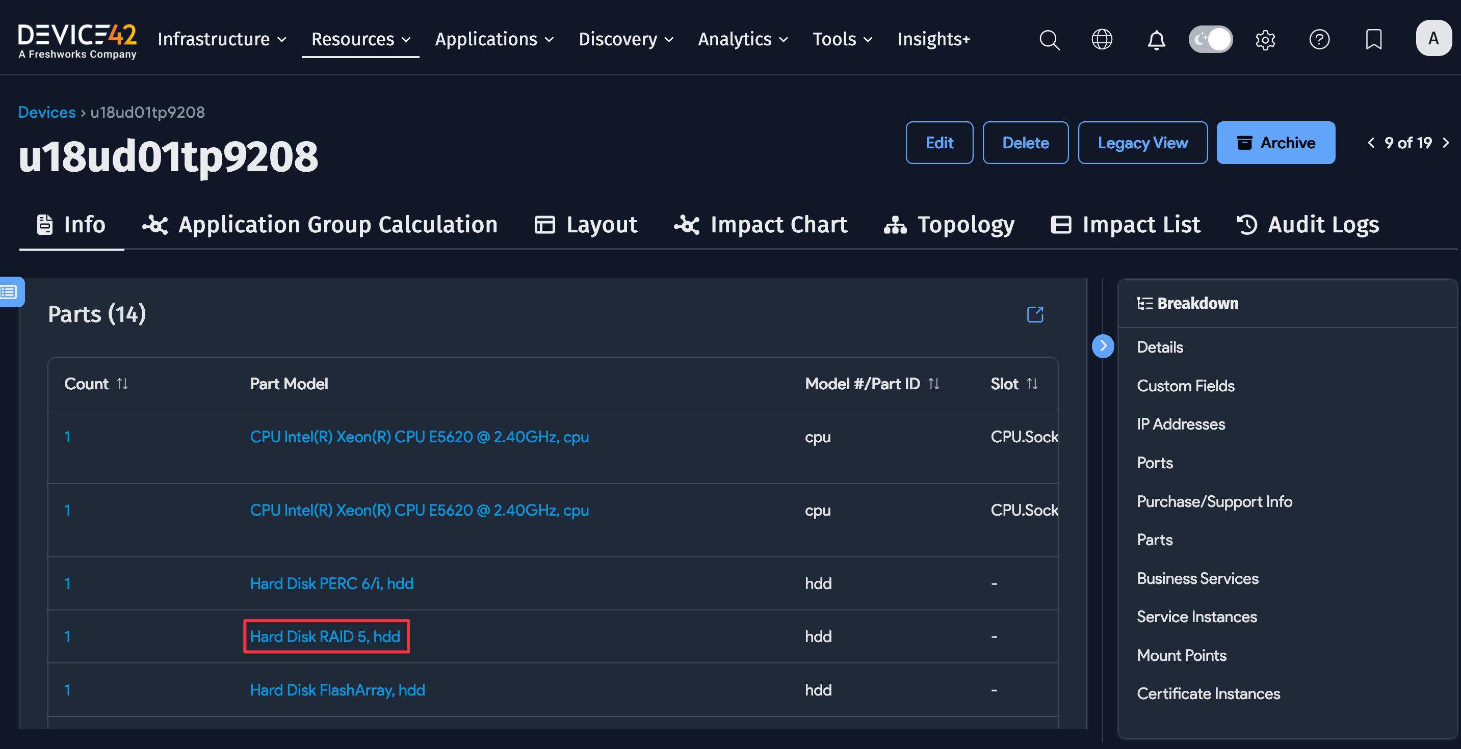 Physical device example