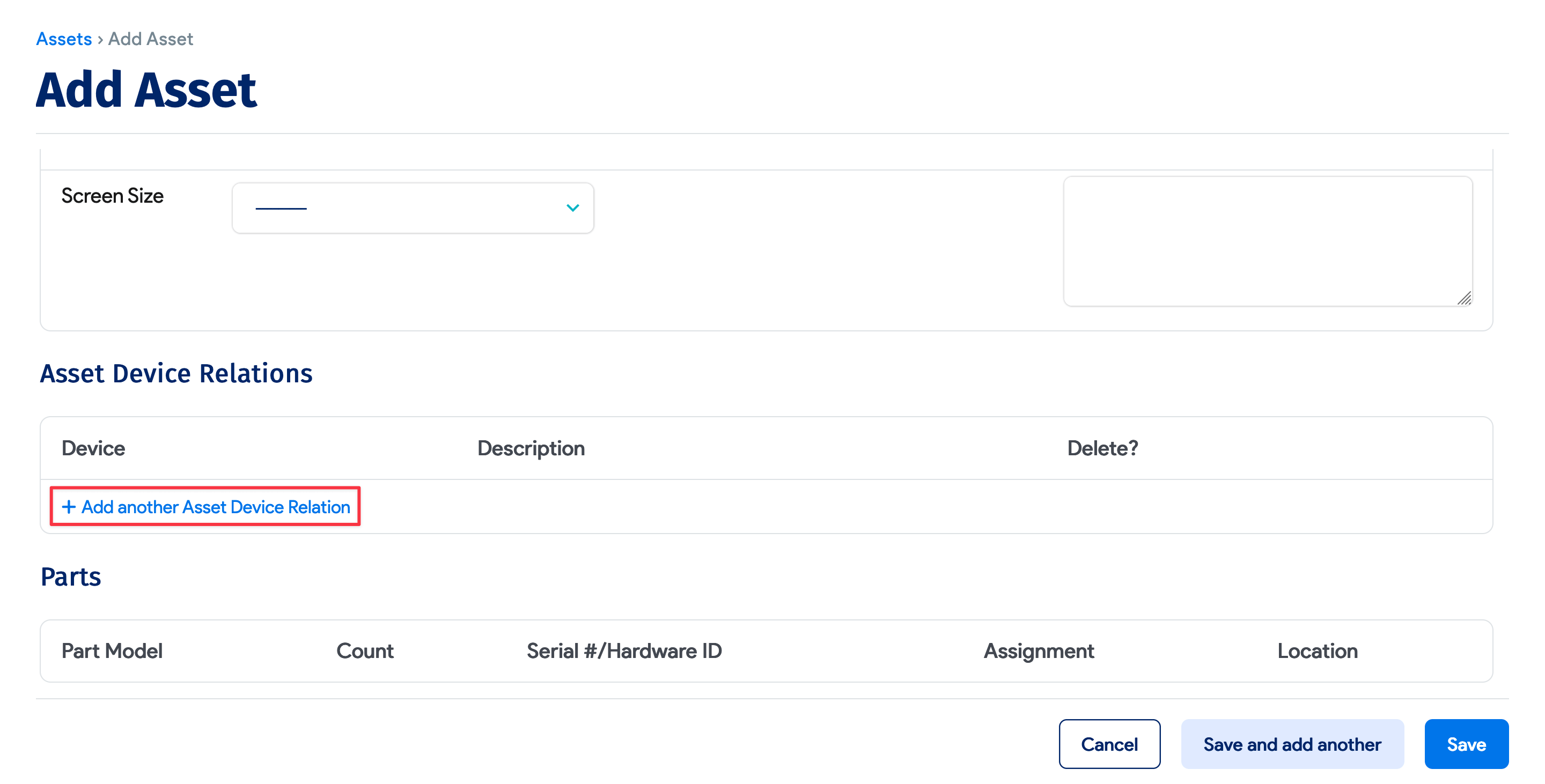 Add asset device relation