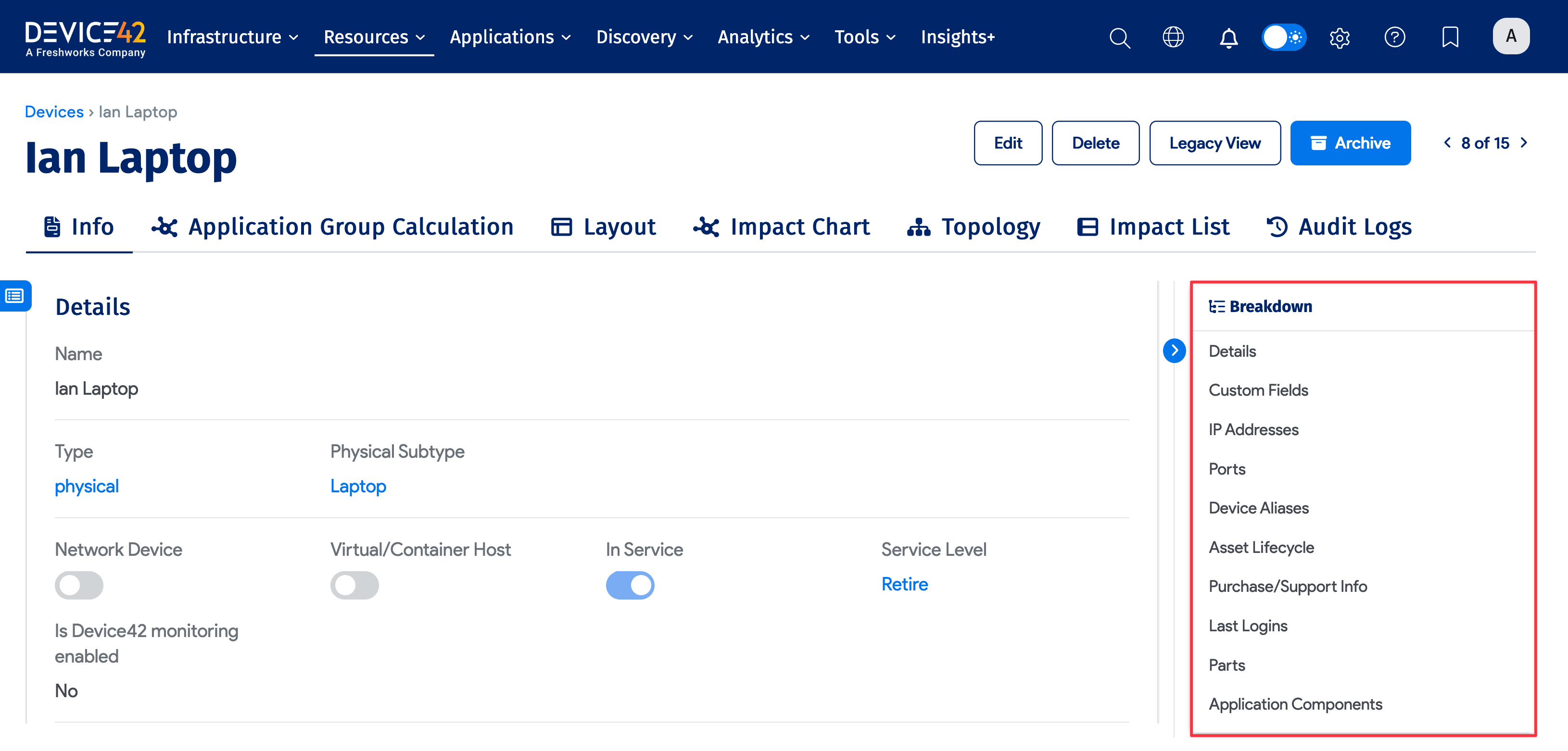 Breakdown panel of laptop