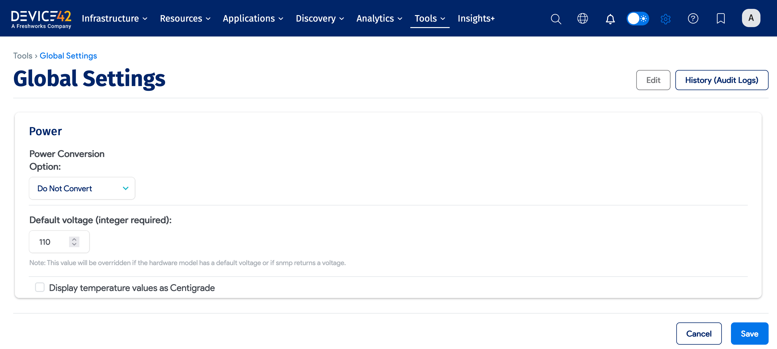 Power module unit displays