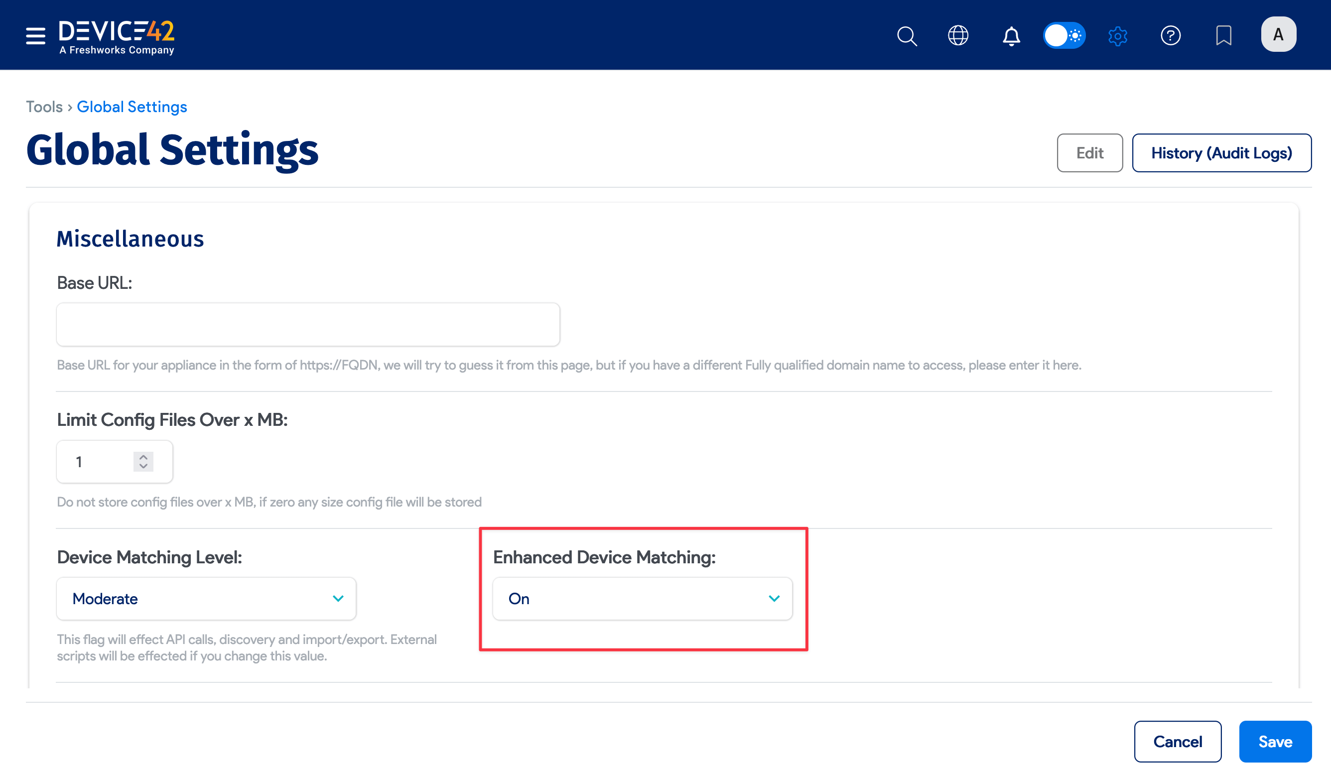 Enhanced device matching