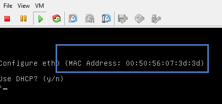 Configuring the assigned NICs